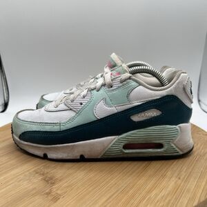 Nike Youth Size 3Y Air Max 90 LTR White/White-Jade Ice Shoes Sneakers DV3608 104